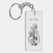 Florale Pflanze im Tangle Design -  Schlüsselanhänger (Vorderseite links)