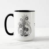 Florale Pflanze im Tangle Design -  Tasse (Links)