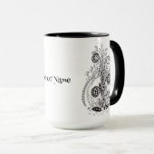 Florale Pflanze im Tangle Design -  Tasse (VorderseiteRechts)