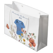 Florale Pflegeschulabsolventin Große Geschenktüte (Vorderseite Schrägansicht)