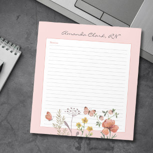 Florale Pflegnotizen  Notizblock