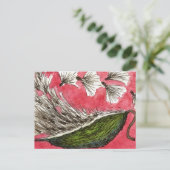 Florale Postkarte "Milkweed Pod" (Stehend Vorderseite)