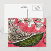 Florale Postkarte "Milkweed Pod" (Vorne/Hinten)