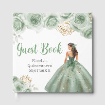 Florale Prinzessin in einem Salbeigrünen Kleid Qui