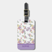 florale Reisetaschenanhänger  Gepäckanhänger (Vorderseite vertikal)