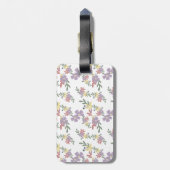 florale Reisetaschenanhänger  Gepäckanhänger (Rückseite vertikal)