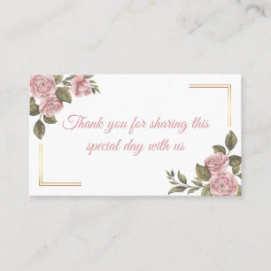 Florale rosa Pfingstrose Blumen Sommerhochzeit Dan Platzkarte