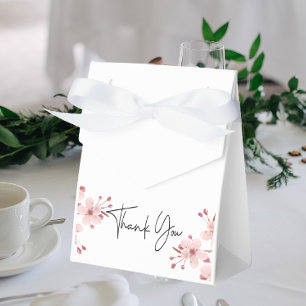 Florale Rösch-Pink Danke Favor Box Geschenkschachtel
