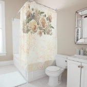 Florale Rose auf Marmor elegante Blume Duschvorhang (Beispiel)