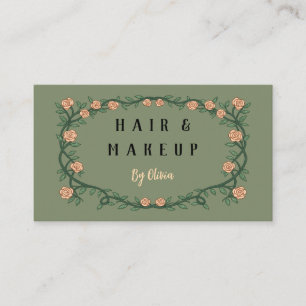 Florale Rose Rahmen Pink Professionelle Visitenkar Visitenkarte