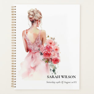 Florale Rosen-Aquarell-Brautkleid-Kollektion Planer