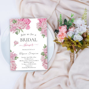 Florale Rosen Brautparty-Einladung Einladung