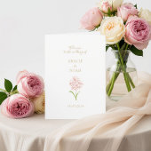 Florale Rosen Elfenbein-Faltkarte Hochzeitsprogram Programm