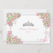 Florale Röte-Pink- und Grün-Save-the-Date-Karte (Rückseite)