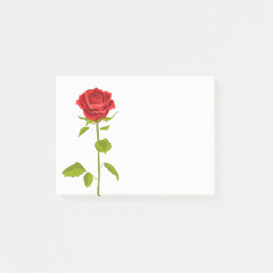 Florale rote Rosenblumen Blumen Garten Botanisch Post-it Klebezettel
