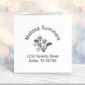 Florale Rückgabeprotokoll-Adresse Permastempel