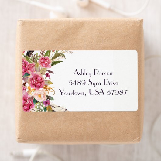 Florale Rücksendeadresse (Insitu)