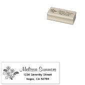 Florale Rücksendeadresse Gummistempel (Stempel)