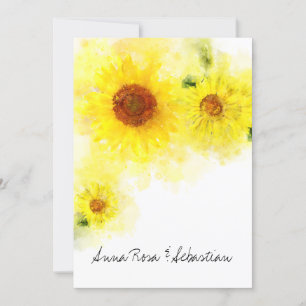*~* Florale Rustikale Sonnenblumen Landhochzeit Einladung