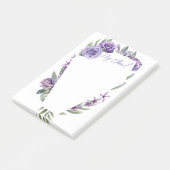 Florale Sarg-Einladung Visitenkarten Post-it Klebezettel (angewinkelt)