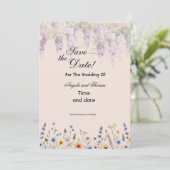 florale Save-the-Date-Karte Save The Date (Stehend Vorderseite)