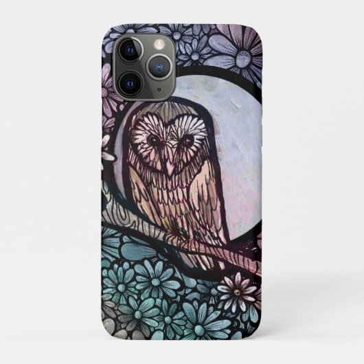 Florale Schleiereule Case-Mate iPhone Hülle (Rückseite)