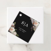 florale schwarze Eleganz | Dankeschön Terracotta W Geschenkanhänger (Beispiel)