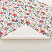 Florale Sherpa-Decke Sherpadecke (3/4)