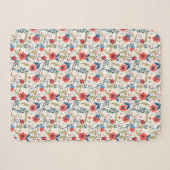 Florale Sherpa-Decke Sherpadecke (Vorderseite (Horizontal))