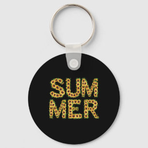 Florale Sommerbrief - Sommerzeit mit Aquarell  Schlüsselanhänger