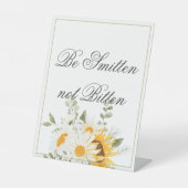 Florale Sonnenblumen & Daisy- Seien Sie geschlagen Sockelschild (Vorderseite)