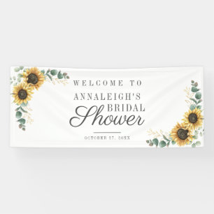 Florale Sonnenblumen Moderne Hochzeitsdusche Willk Banner