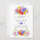 Florale spanische Fiesta-Hochzeit Save The Date (Vorderseite)