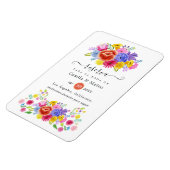 Florale spanische Fiesta-Hochzeit - Save-the-Date Magnet (Linke Seite)