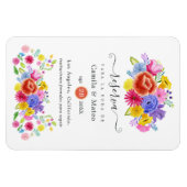 Florale spanische Fiesta-Hochzeit - Save-the-Date Magnet (Horizontal)