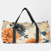 Florale Sporttasche mit Orange Duffle Bag (Vorderseite)