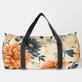 Florale Sporttasche mit Orange Duffle Bag (Rückseite)