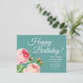 Florale Sprichwörter 31 Geburtstag Postkarte (Stehend Vorderseite)