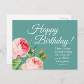 Florale Sprichwörter 31 Geburtstag Postkarte (Vorne/Hinten)