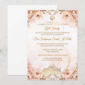 Florale Sukhmani Sahib Path Einladung (Vorne/Hinten)