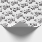 Florale Tangle Zeichnung -  Geschenkpapier (Ecke)