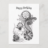 Florale Tangle Zeichnung -  Postkarte (Vorderseite)