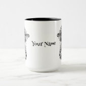 Florale Tangle Zeichnung -  Tasse (Zentrum)