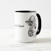 Florale Tangle Zeichnung -  Tasse (VorderseiteRechts)