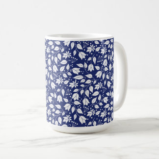 Florale Tasse in Navy und White