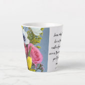Florale Tasse mit Gebet (Vorderseite)