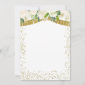 Florale Taufe Fiesta Twin Einladung (Rückseite)