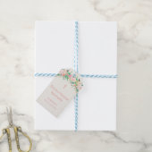 Florale Taufe Fvor Tag Geschenkanhänger (Mit Garn)