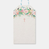 Florale Taufe Fvor Tag Geschenkanhänger (Rückseite)