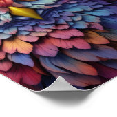 Florale Traum-Eule – Farbige Fantasy-Vogel-Kunst Poster (Ecke)
